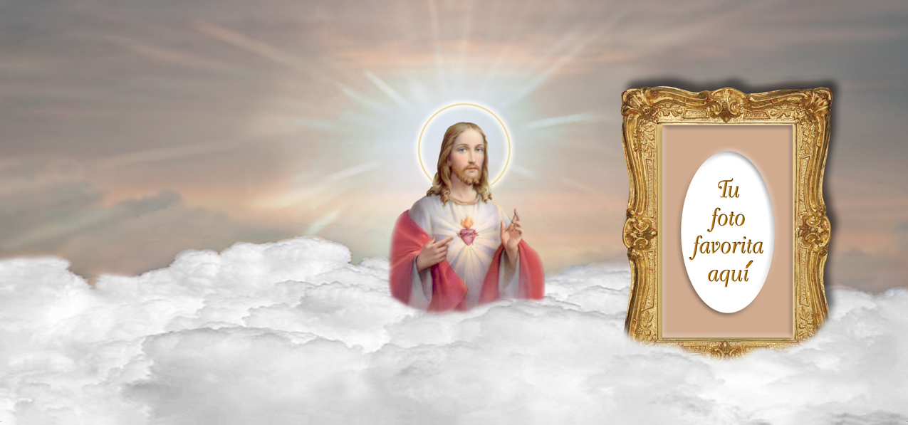 Sacred Heart Bronze Clouds (Spanish)